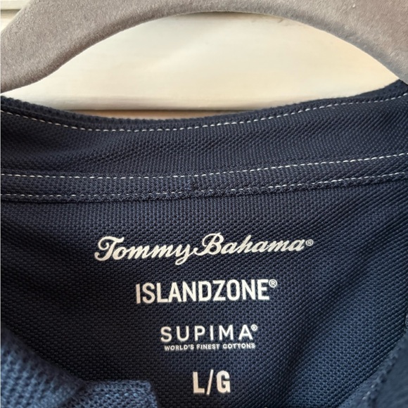 NWT Tommy Bahama IslandZone Supima Cotton Polo Shirt Blue Note UPF 30 Size Large - Picture 4 of 6